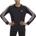 Adidas Tops | New Adidas Essentials 3 Stripes Fleece Sweatshirt Women's Small | Color: Black/Pink | Size: S