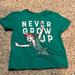 Disney Shirts & Tops | Brand New Toddler Boy’s 4t Retro Disney Peter Pan “Never Grow Up” Super Soft Tee | Color: Green | Size: 4tb