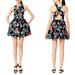 Kate Spade Dresses | Kate Spade Saturday Scribble Floral Print Dress Cut Out Fit & Flare Size 0 | Color: Black/Orange | Size: 0