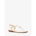 Michael Kors Shoes | Michael Michael Kors Mallory Logo T-Strap Sandal 5.5 Vanilla New | Color: Cream | Size: 5.5