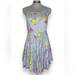 Free People Dresses | Free People Intimately Free Soft Floral Dress | Color: Blue/Gray/Yellow | Size: Xs