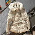 Michael Kors Jackets & Coats | Michael Kors Logo Belted Down Coat | Color: Cream/White | Size: M