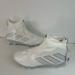Adidas Shoes | Adidas Nasty 2.0 Football Cleats Lacrosse High Zip White Silver Gx7962 Size 10.5 | Color: White | Size: 10.5