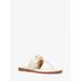 Michael Kors Shoes | Michael Michael Kors Parker Leather T-Strap Sandal 7 Lt Cream New | Color: Cream | Size: 7