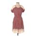 Maeve Cocktail Dress Scoop Neck Short sleeves: Red Dresses - Women's Size X-Small
