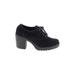 Vagabond Ankle Boots: Oxford Platform Casual Black Print Shoes - Women's Size 35 - Round Toe