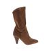 Steve Madden Boots: Brown Solid Shoes - Women's Size 7 - Almond Toe