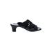 Sbicca Mule/Clog: Slip-on Chunky Heel Casual Black Print Shoes - Women's Size 8 - Open Toe