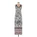 Karen Kane Casual Dress - Maxi: Ivory Baroque Print Dresses - Women's Size Medium