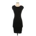 Velvet Torch Casual Dress - Bodycon Scoop Neck Short sleeves: Black Print Dresses - Women's Size X-Small