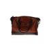 Tignanello Leather Satchel: Pebbled Brown Solid Bags