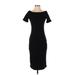 Universal Thread Casual Dress - Midi Boatneck Short sleeves: Black Print Dresses - Women's Size X-Small