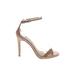 Steve Madden Heels: Tan Solid Shoes - Women's Size 6 - Open Toe