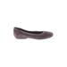 Clarks Flats: Burgundy Solid Shoes - Women's Size 8 1/2 - Round Toe