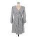 Old Navy Casual Dress - Wrap: Gray Marled Dresses - Women's Size Medium