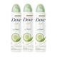 5 x 150ml Female Anti-Perspirant Deodorant Spray Go Fresh, Moisturising Cream With Cucumber and Green Tea Scent (Pack of 1)