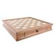 Wooden International Chess Set Wooden Chess Family Board Games Checkers Game Chess Portable Storage Board Kids International Chess