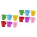 Vaguelly 12 Pcs Beach Bucket Beach Toys Kids Planter Kids Toys Vintage Flower Bucket Toys for Babies Sand Castle Toys Beach Basics Sand Toy Bucket Toy for Kid Child Tinplate Snack Mini