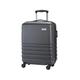 Small Luggage Suitcase Travel Bag Carry On Hand Cabin Lightweight Expandable Hard-Shell 4 Spinner Wheels Trolley - Charcoal S