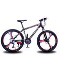 TiLLOw 700C Wheels Man AND Woman Adult Bike Mountain Bike 21 Speed Leisure Bicycle 21-speed Variable 3-spoke One-piece Wheels (Color : Black red, Size : 26-IN_THREE-BLADE)