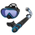 Snorkel Set A Good Gift for Father Day, Anti-Fog Snorkel Diving Mask for Adult or Youth Panoramic Wide View Tempered Glass, Easy Breathing Anti-Leak Dry Top Snorkel