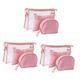 MAGICLULU 9 Pcs Small Makeup Bag Travel Makeup Organizer Travel Makeup Bags Clear Toiletry Bag Makeup Bag Portable Travel Cosmetic Bag Mini Makeup Bag Wash Makeup Bag Toiletries Pink Make up