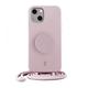 PopSockets Handyhülle Je PopGrip Case f. iPhone 14 Plus - 6.7'' Rose Breath, kabelloses Laden, längenverstellbare Kord