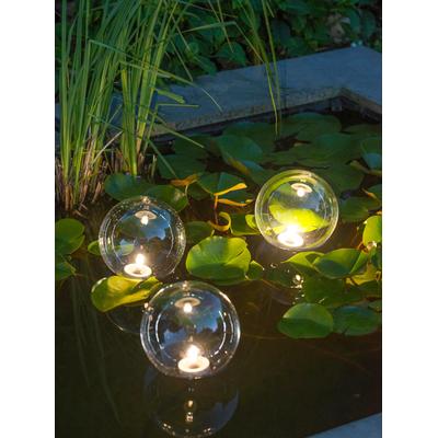 Teichleuchte UBBINK "MultiBright Float 3 LED", transparent, H:24cm Ø:20cm, Lampen