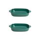 Ceramic Oven Baking Dishes,Oven Baking Dish,8.8 Inches Pie Pan, Porcelain Oven Dishes, Pie Plate, Non-Stick Quiche Dish for Cooking, Set of 2,B (Color : D)