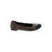 Attilio Giusti Leombruni Flats: Brown Color Block Shoes - Women's Size 39.5 - Round Toe