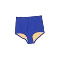 J.Crew Swimsuit Bottoms: Blue Solid Swimwear - Women's Size 2X-Small