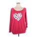 Torrid Sweatshirt: Pink Graphic Tops - Women's Size 2X Plus