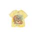CARIBBEAN TROPIC Short Sleeve T-Shirt: Yellow Tie-dye Tops - Kids Girl's Size 2