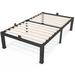 14 inch Twin Size Bed Frames with Wide Wood Slats - 3500lbs Heavy Duty No Box Spring Needed Platform