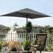 6.5 x 4.5ft Rectangular Patio Umbrella,Grey