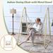 Swing Chair Handmade Macrame Swing Hammock Chair with Stand Outdoor Leisure Vacation Courtyard Hanging Chairs