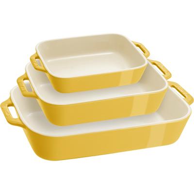 STAUB Ceramic 3-pc Rectangular Baking Dish Set