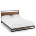 Suzanne 37" Bamboo and Metal Platform Bed Frame / Solid Steel Construction / No Box Spring Needed / Wood Slat Support