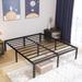 Queen Bed Frame, 18" Platform Bedframe Heavy Duty No Box Spring Needed Mattress Foundation with Steel Slats Easy Assembly