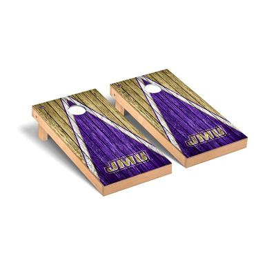 James Madison JMU Dukes Triangle Cornhole Board Set