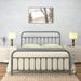 Vintage Queen Metal Bed Frame with Headboard & Footboard Platform/Wrought Iron/Solid Sturdy Metal Slat/No Box Spring Needed