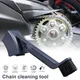 Motorcycle Bike Chain Cleaner Dual Heads Bicycle Cleaning Brush Reusable Bike Chain Gears Brush