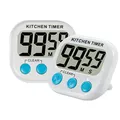 Kitchen Timer Magnetic LCD Digital Countdown Timer Alarm with Stand White Kitchen Practical Cooking