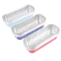 10 Pcs 200ml Aluminum Foil Cake Box Rectangular Small Tin Cake Baking Dishes Pudding Cheese Dessert