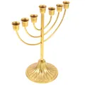 Jewish Candle Holder Hanukkah Menorah Candle Holder 7 Branch Traditional Candelabra Candlestick