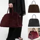 The Handbag Row Cowhide Large Capacity Women's High Range Suede Tote Bag Minimalist Style Margaux