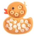 Upgrade Silicone Baby Plate Cute Yellow Duck Children Dishes Suction Plates for Toddlers Baby