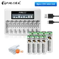 PALO 1.5V AA AAA Rechargeable Li-Ion Battery AAA AA Lithium ion Batteies With LCD USB USB Charger