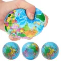 65mm World Map Foam Ball Adult Relieve Stress Ball Kids Educational Toy Soft Sponge Squeeze Toys