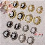 Tête de beauté en perles baroques 3D, breloques pour ongles, luxe français, Vintage, tête de beauté